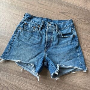 Levi's Distressed Blue Jean Shorts